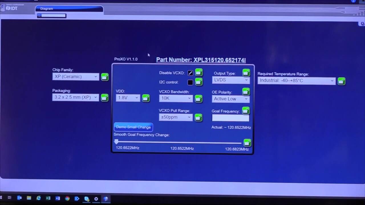 Demo of XF and XP Family of Field-Programmable Clock Oscillators