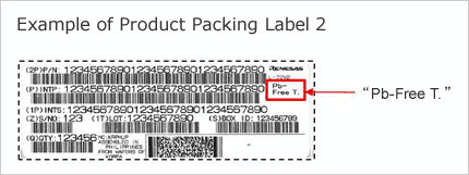 Pb-Free T. is marked on product packing label