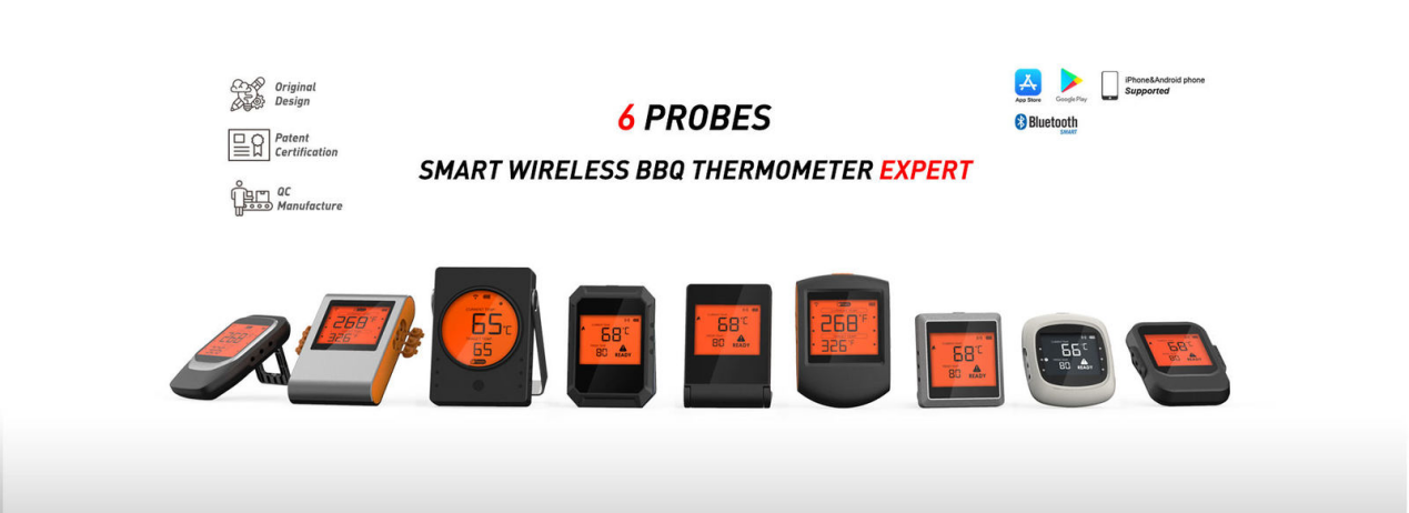 Six Probe Smart Wireless Thermometer Expert