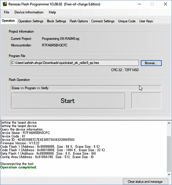 Renesas Flash Programmer