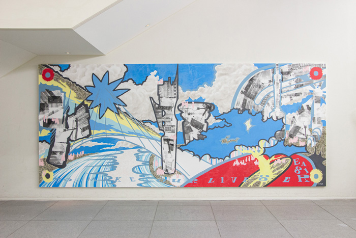 Photo of Ujitoshi Akasa's completed mural