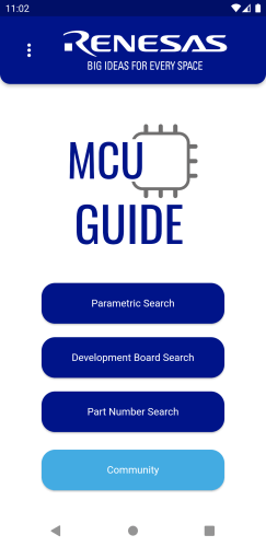 MCU Guide App Start Screen
