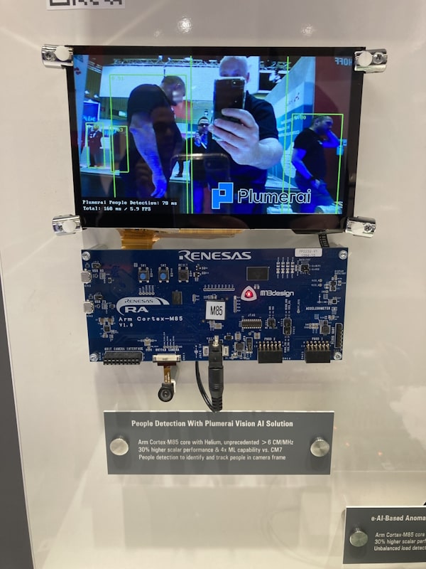 Renesas People Detection AI Demo Platform, showcased at Embedded World 2023