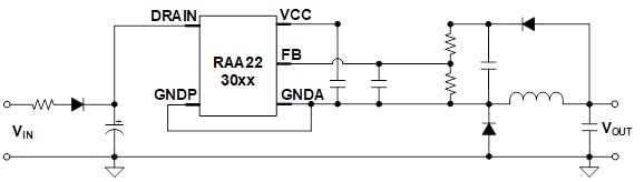 RAA2230xx 700V regulator family schematic