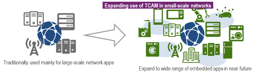 Expanding use of TCAM in small-scale networks