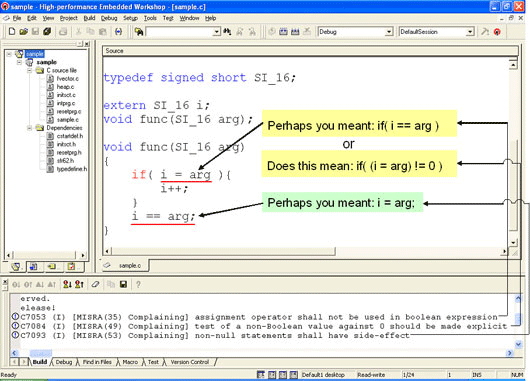 MISRA C Rule Checker SQMlint Renesas