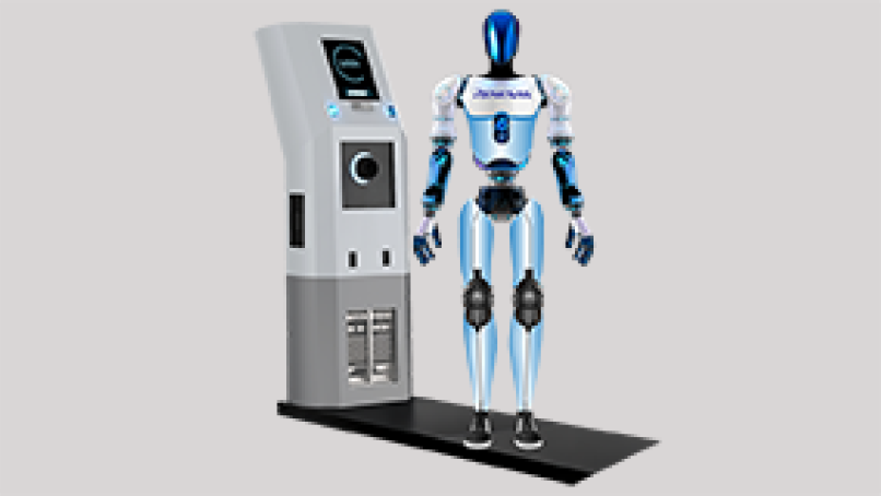 Main blog image showing a docking and charging station for humanoid robots.