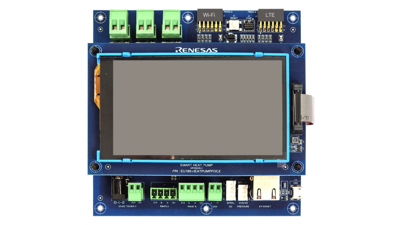 EU189-HEATPUMPPOCZ 参考设计电路板 - 顶视图