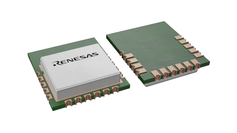 3D illustration featuring top and bottom views of module ic chip package with 16 lead count