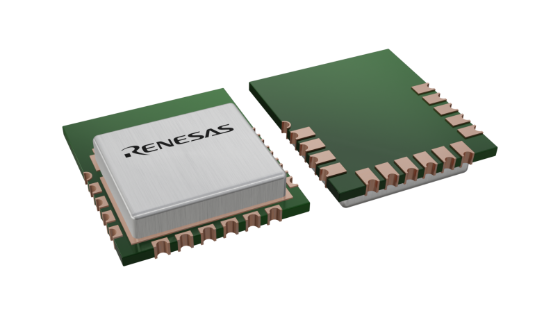 3D illustration featuring top and bottom views of module ic chip package with 16 lead count