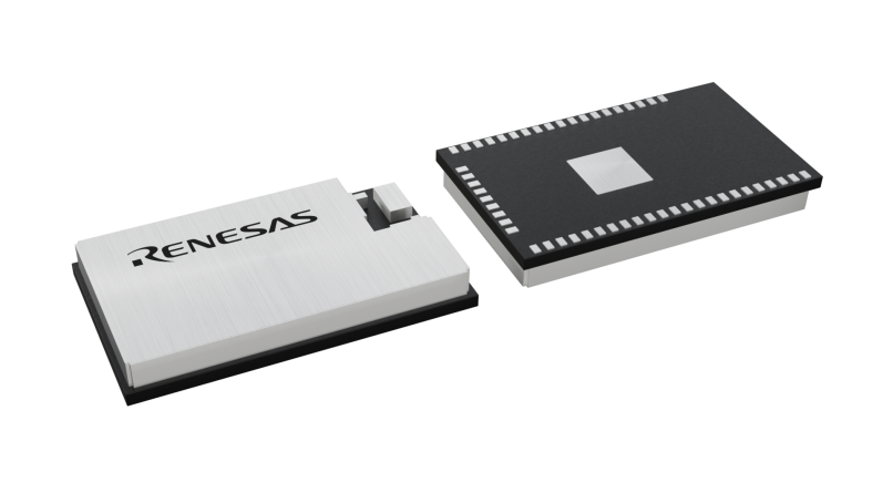3D illustration featuring top and bottom of module ic chip package with 51 leads