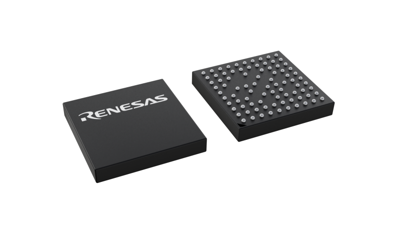 3D illustration featuring top and bottom views of VFBGA IC chip package with 86 lead count