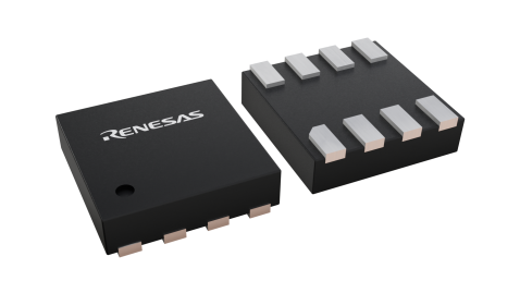 3D illustration featuring top and bottom views of COL IC chip package with 8 lead count