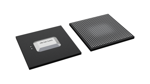 3D illustration featuring top and bottom views of FBGA IC chip package with 729 lead count