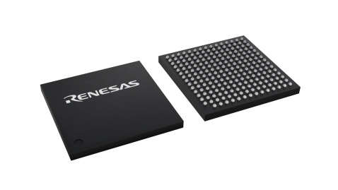 3D illustration featuring top and bottom views of LFBGA IC chip package with 224 lead count