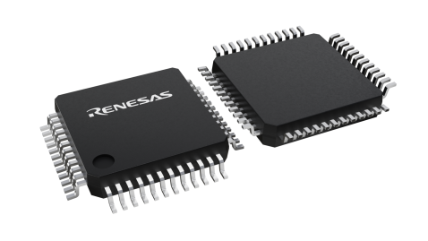 3D illustration featuring top and bottom of LFQFP ic chip package with 48 leads