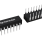 3D illustration featuring top and bottom views of CERDIP IC chip package with 16 lead count