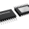 3D illustration featuring top and bottom views of HTSSOP IC chip package with 20 lead count.