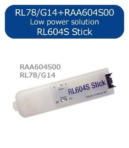 RL78/G14 + RAA604S00 Low power solution RL604S Stick