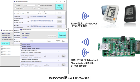 GATTBrowser for Windows RL78G1D ja