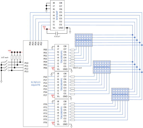 Tetris Game Circuit on a Universal Board