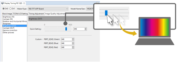 Easy to settings for image quality adjustment