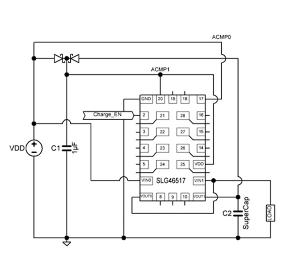1-Cell Supercapacitor Charging Circuit