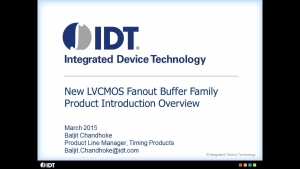Low-jitter LVCMOS Fanout Clock Buffers by IDT