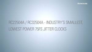 FemtoClock2 Portfolio of Industry’s Smallest, Lowest Power 75fs Jitter Clocks