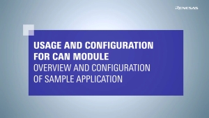 Usage and Configuration for CAN Module: Overview