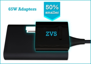 65W adapter using Renesas' complete ZVS controller solution achieves 94% efficiency in a 50% smaller case