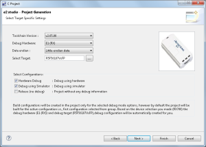 [Create Project] dialog box of CS+