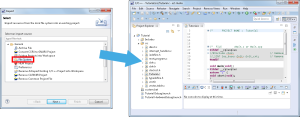 [Import…] -> [File System] to add an existing source file to the project