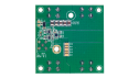 EVB-RTP100E2P6G1FL 评估板底视图，展示了 PCB 布线、无源元件、焊盘以及连接点。