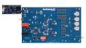 ISL73849MEVAL1Z Rad Tolerant Dual-Phase PWM Controller with PMBus Evaluation Board Connected to the ISLUSBPMBADAPT3ZA Adapter Board