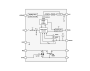 Functional block diagram of the RRW2212x showing the internal control logic, gate driver, protection circuitry, sensing paths, and signal flow between the controller, power stage, and external system interfaces.