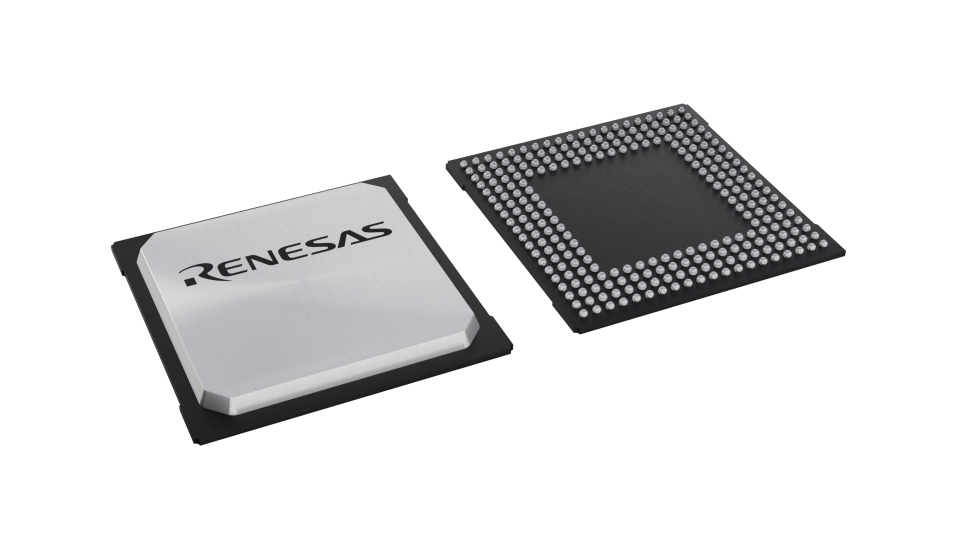 3D illustration featuring top and bottom of BGA IC chip package with 256 lead count