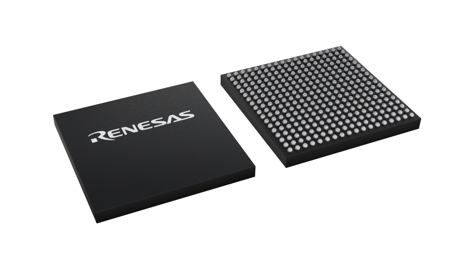 3D illustration featuring top and bottom of BGA IC chip package with 324 lead count