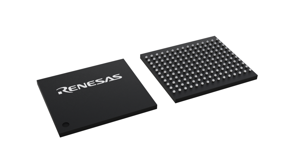 3D illustration featuring top and bottom views of CABGA IC chip package with 165 lead count