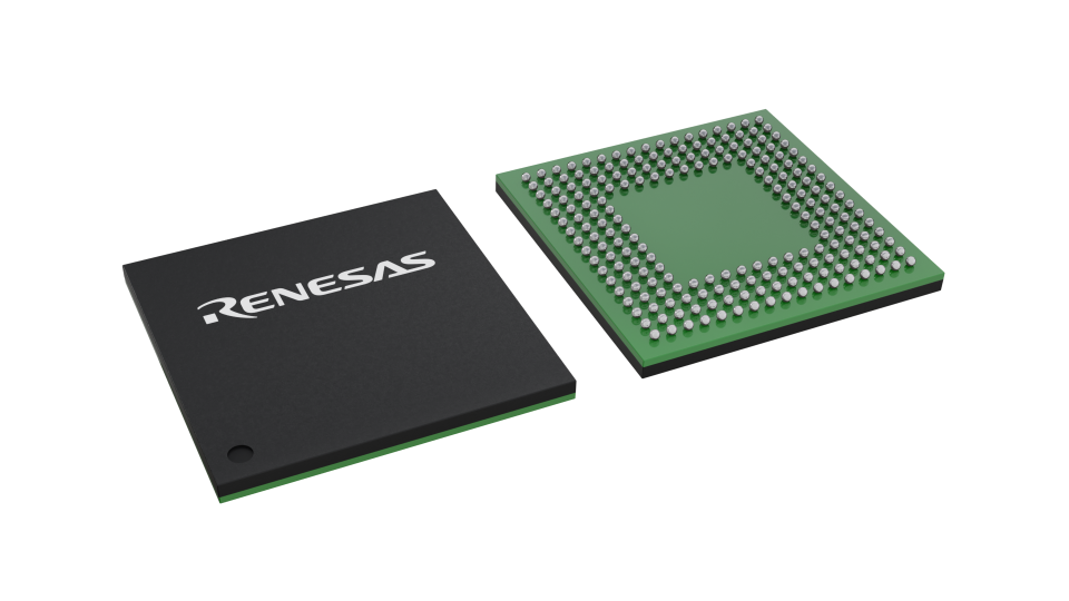 3D illustration featuring top and bottom views of CABGA IC chip package with 208 lead count.