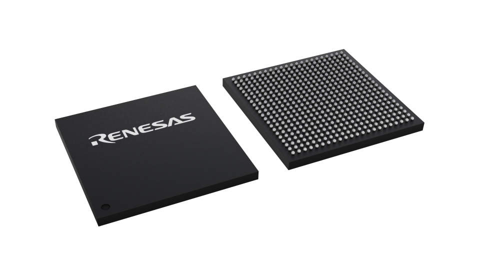 3D illustration featuring top and bottom views of CABGA IC chip package with 484 lead count