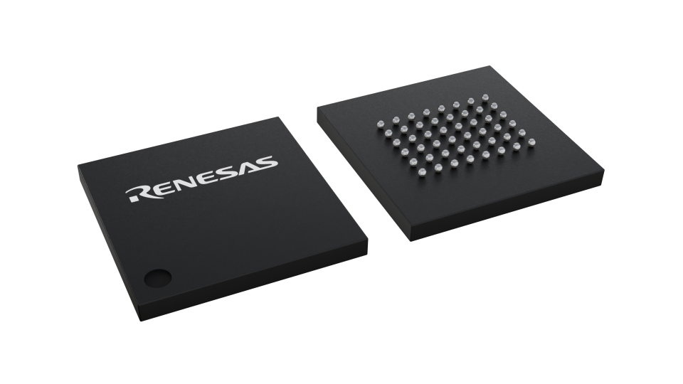 3D illustration featuring top and bottom views of CABGA IC chip package with 48 lead count