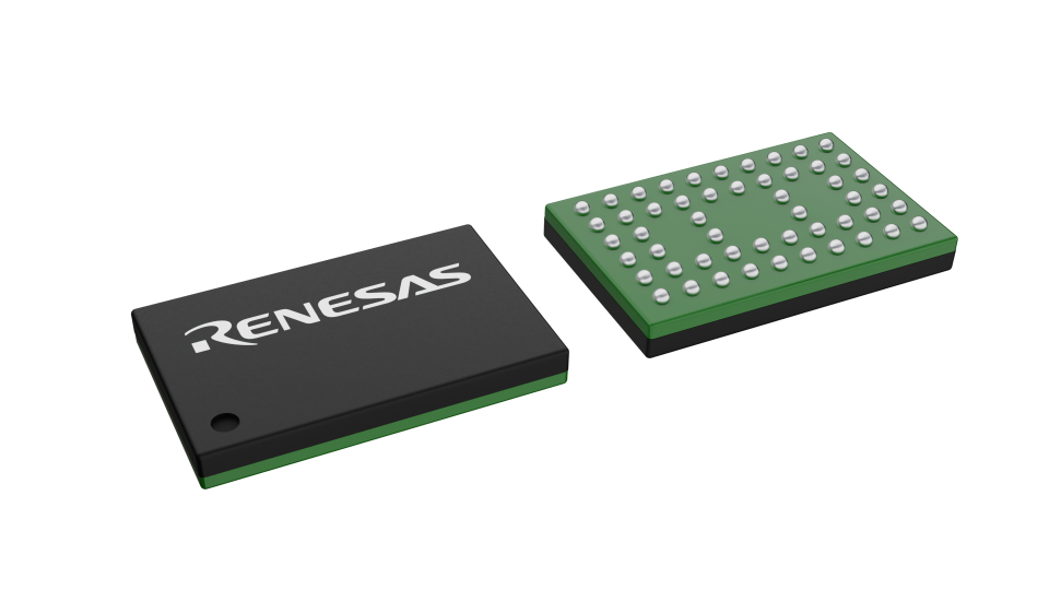 3D illustration featuring top and bottom views of CABGA IC chip package with 52 lead count.