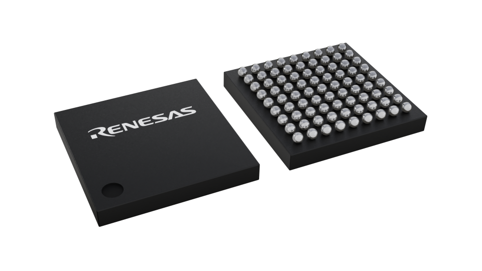 3D illustration featuring top and bottom views of CABGA IC chip package with 81 lead count