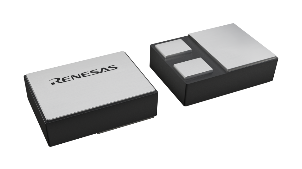 3D illustration featuring top and bottom views of CLCC IC chip package with 3 lead count