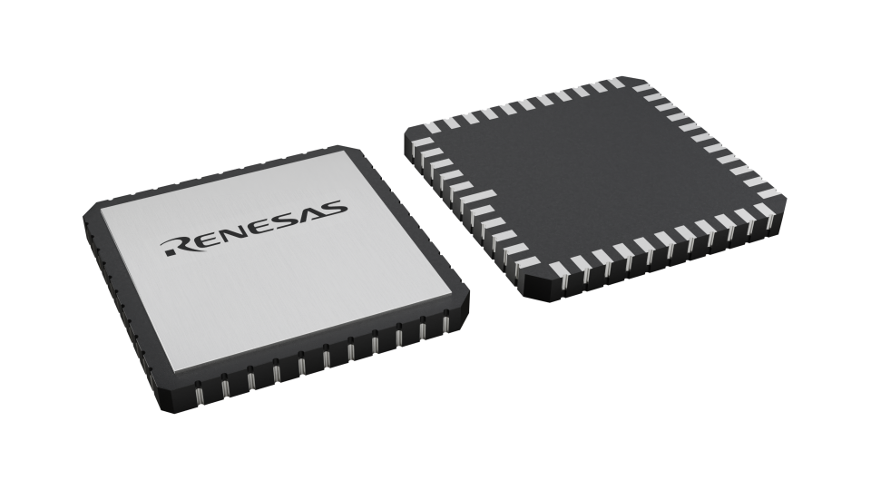 3D illustration featuring top and bottom views of CLCC IC chip package with 44 lead count