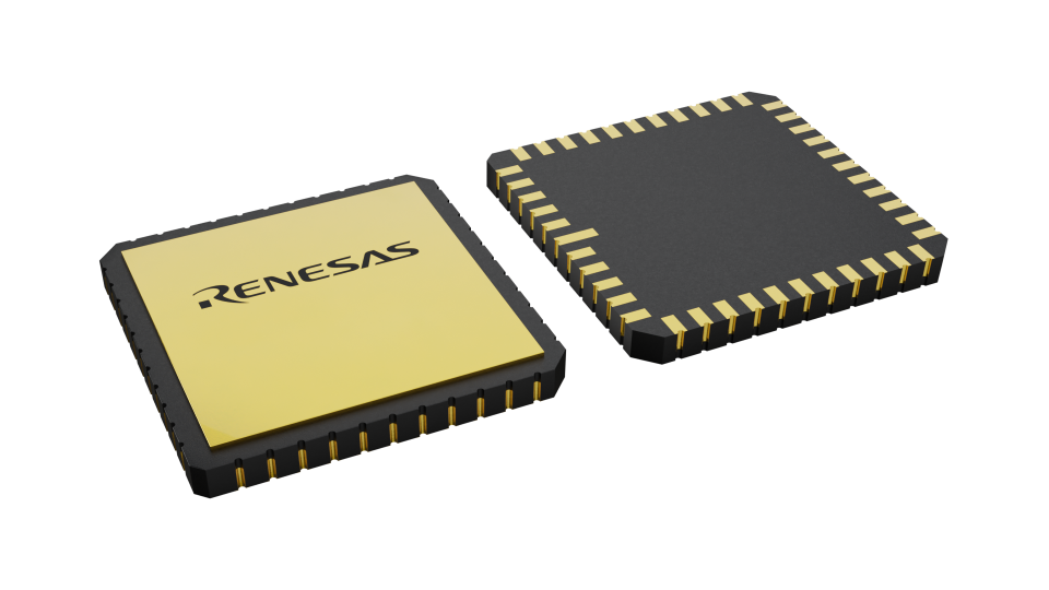 3D illustration featuring top and bottom views of CLCC IC chip package with 44 lead count.