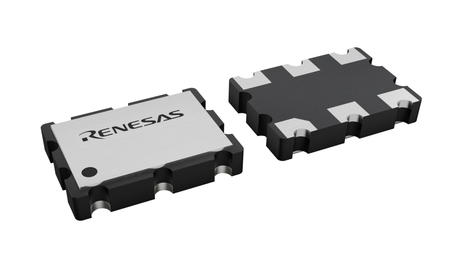 3D illustration featuring top and bottom views of CLCC IC chip package with 6 lead count