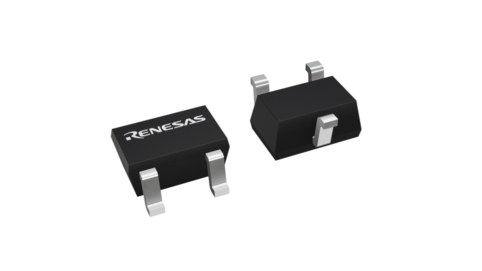 3D illustration featuring top and bottom views of CMFPAK chip package with 3 lead count.