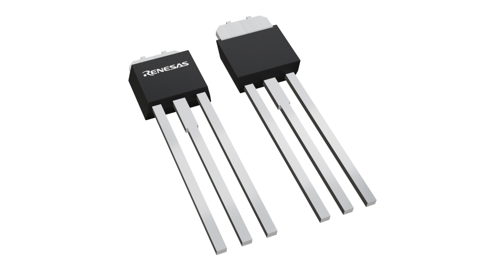 3D illustration featuring top and bottom views of DPAK(L)-(1) IC chip package with 4 lead count